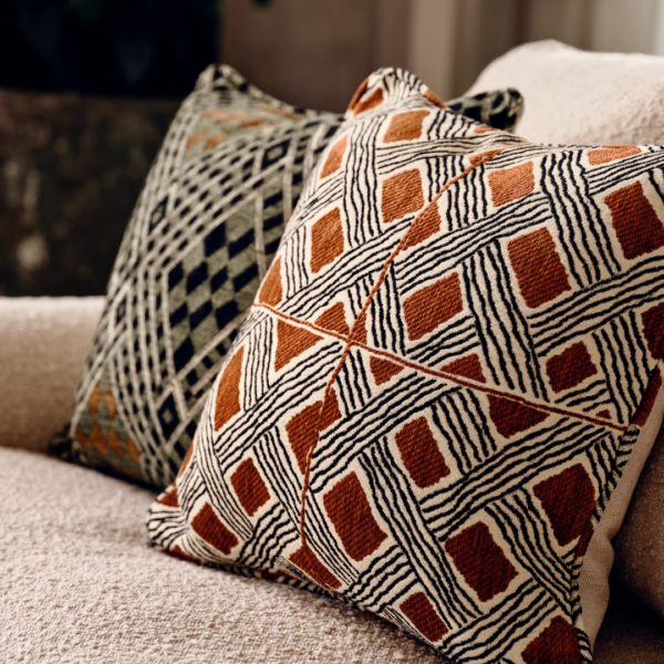 Pierre Frey Behanzin Cushion, Rust