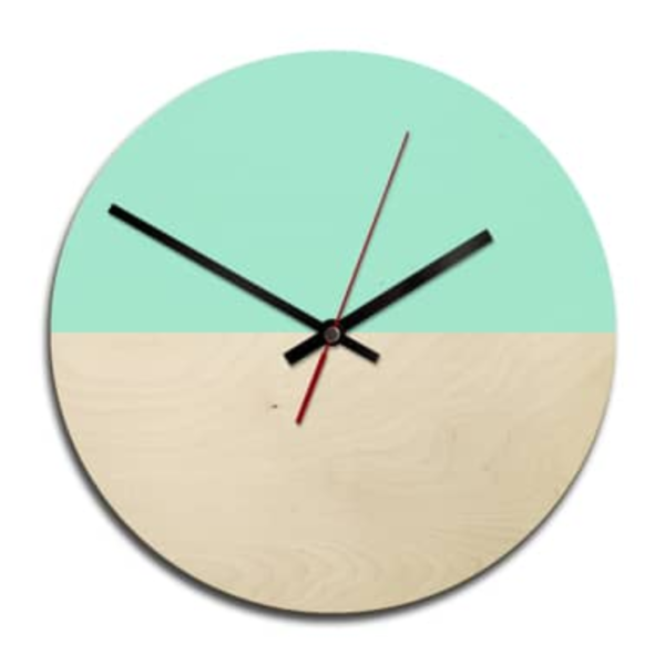 Wooden clock – Hedda yellow