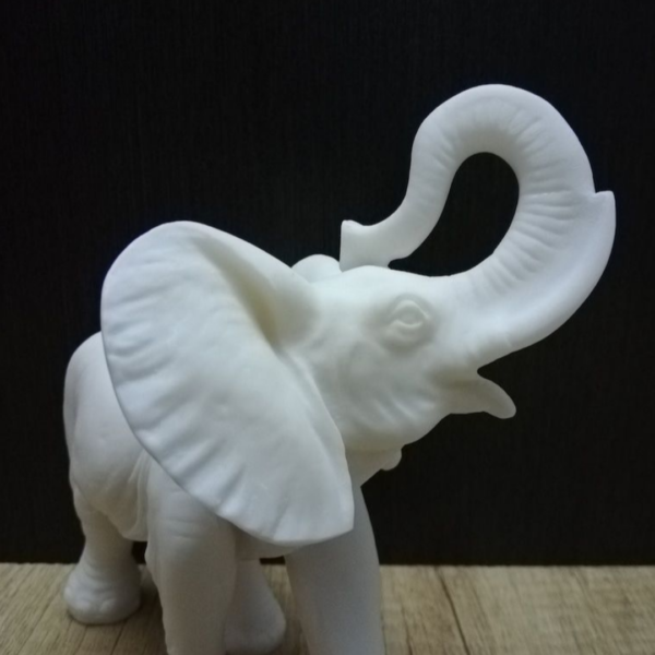 Handmade Greek Elephant Sculpture – Marble & Alabaster (15.5cm / 6.10in)