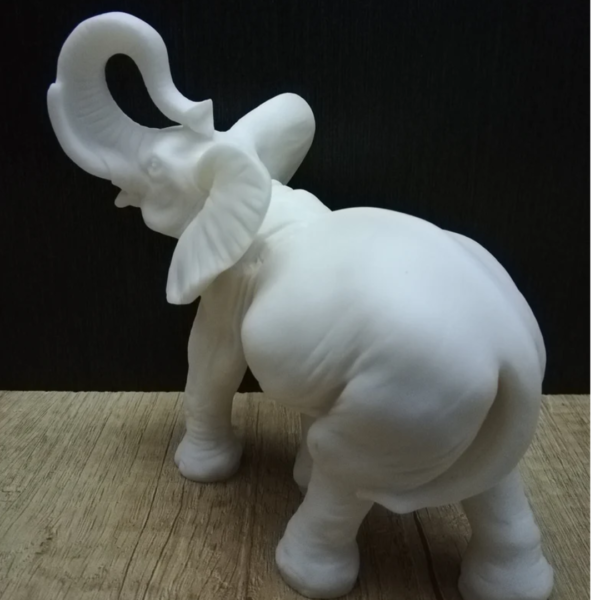 Handmade Greek Elephant Sculpture – Marble & Alabaster (15.5cm / 6.10in)