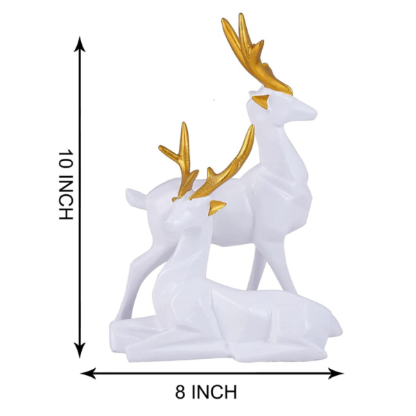 Resin Deer Showpiece for Home Decor